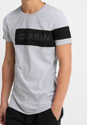 T-shirt med print - mottled grey
