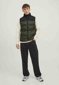 Jack & Jones ETOBY COLLAR SN - Waistcoat - rosin