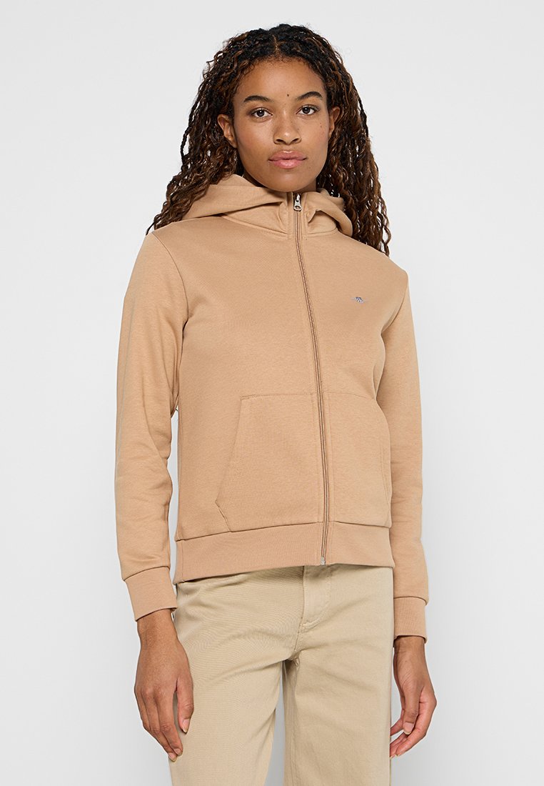 Gant Sweater met rits beige Gant Sweater met rits beige