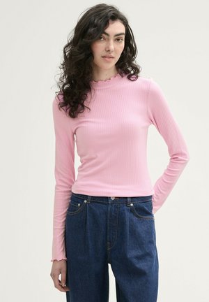TOM TAILOR DENIM MIT STRUKTUR - Hosszú ujjú felső - soft summer pink