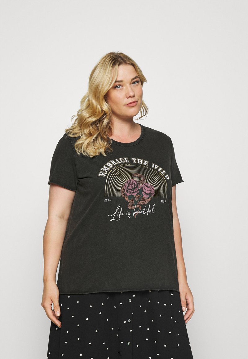 Only Carmakoma Bonnie t-shirt black