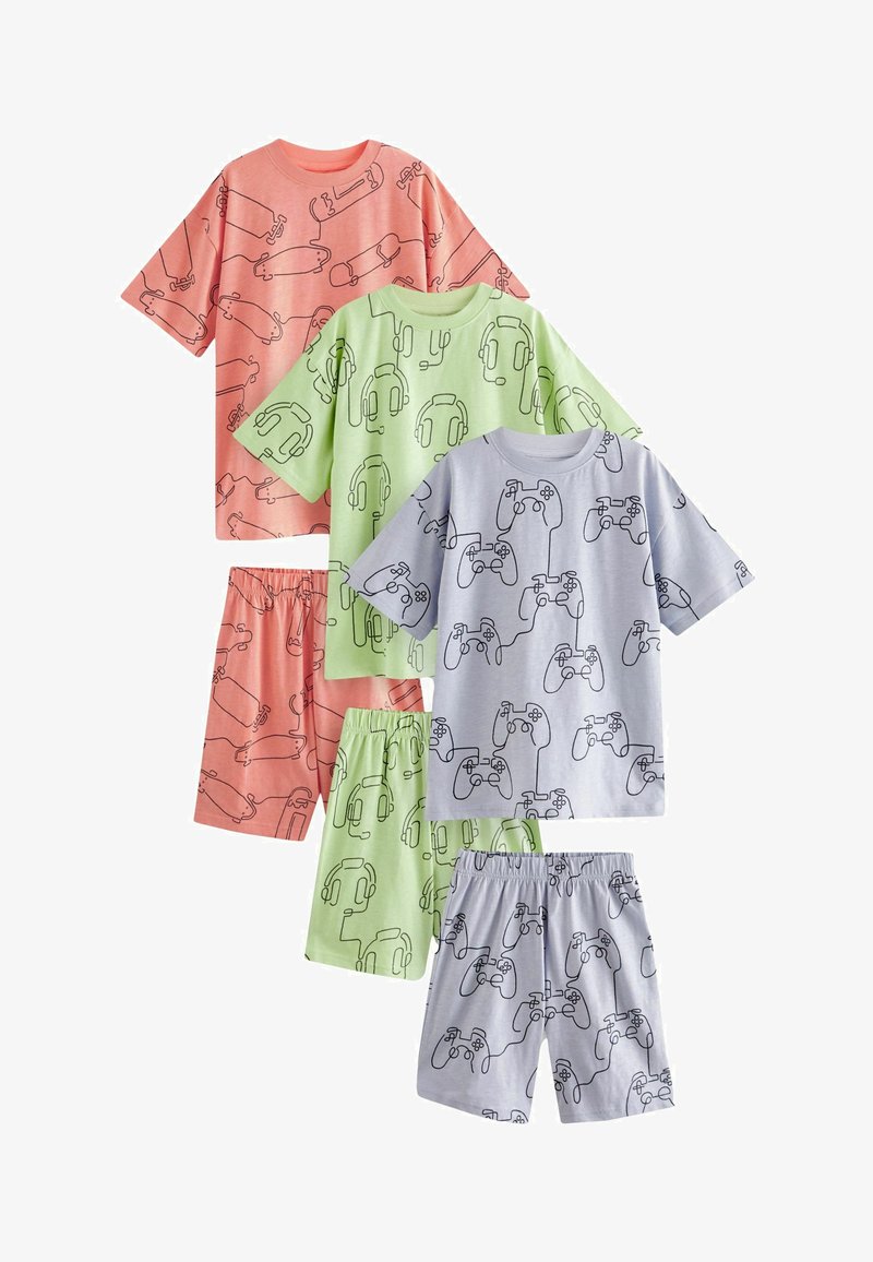 Next 3 PACK SET REGULAR FIT - Pidžamas komplekts - multi pastel linear character
