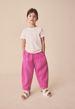 Next, REGULAR FIT - PULLON BARREL TROUSERS  . - Trousers - pink stripe