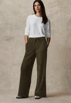 PULL-ON WIDE LEG - Nadrágok - khaki green