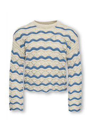 O-NECK STRIPE STRUCTURE - Jumper - birch