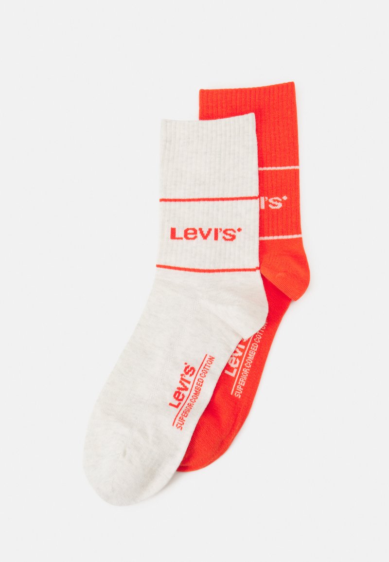 Levi's® SHORT CUT LOGO SPORT UNISEX 2 PACK - Meias - tangerine tango