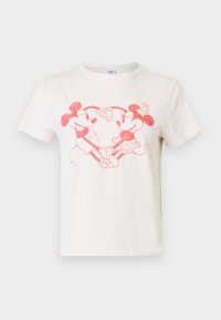 CLASSIC TEE DISNEY HEART HANDS - Camiseta estampada - vintage white