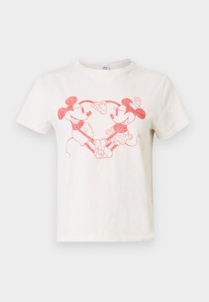 CLASSIC TEE DISNEY HEART HANDS - Μπλουζάκι με στάμπα - vintage white