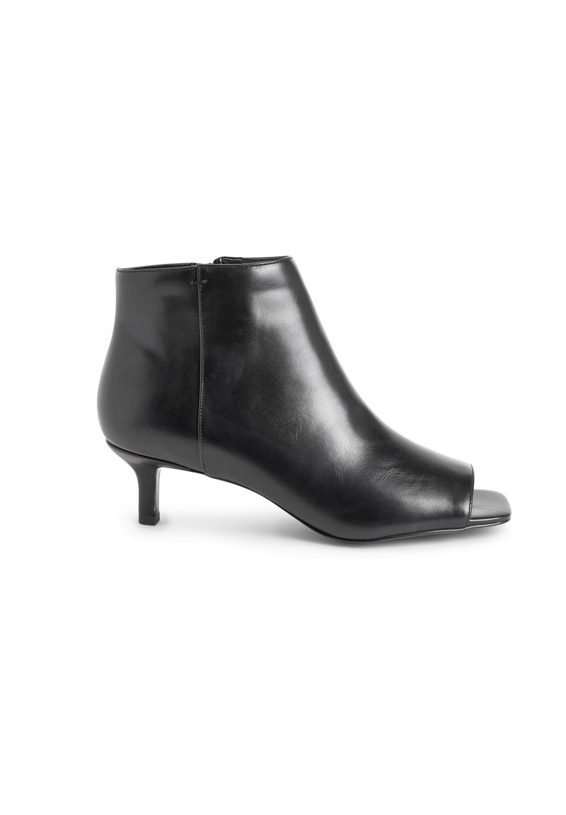 Next FOREVER COMFORT OPEN TOE KITTEN HEEL SHOEBOOTS Ankle boots black Zalando