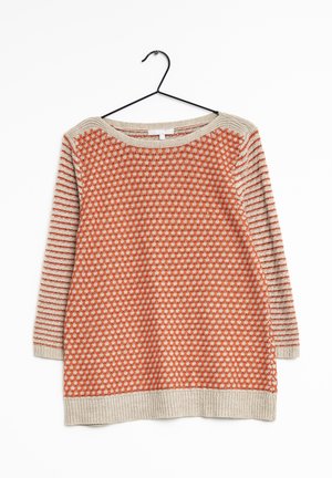 Stickad tröja - orange