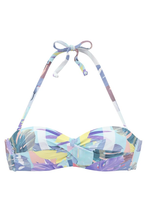 Bikini-Top - lila bedruckt