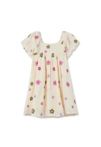 OVS WITH SMALL FLOWERS EMBROIDERY. - Vestido informal - cream white