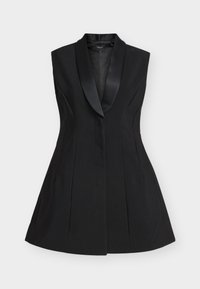 DESTENE SATIN LAPEL MINI DRESS - Robe de soirée - black