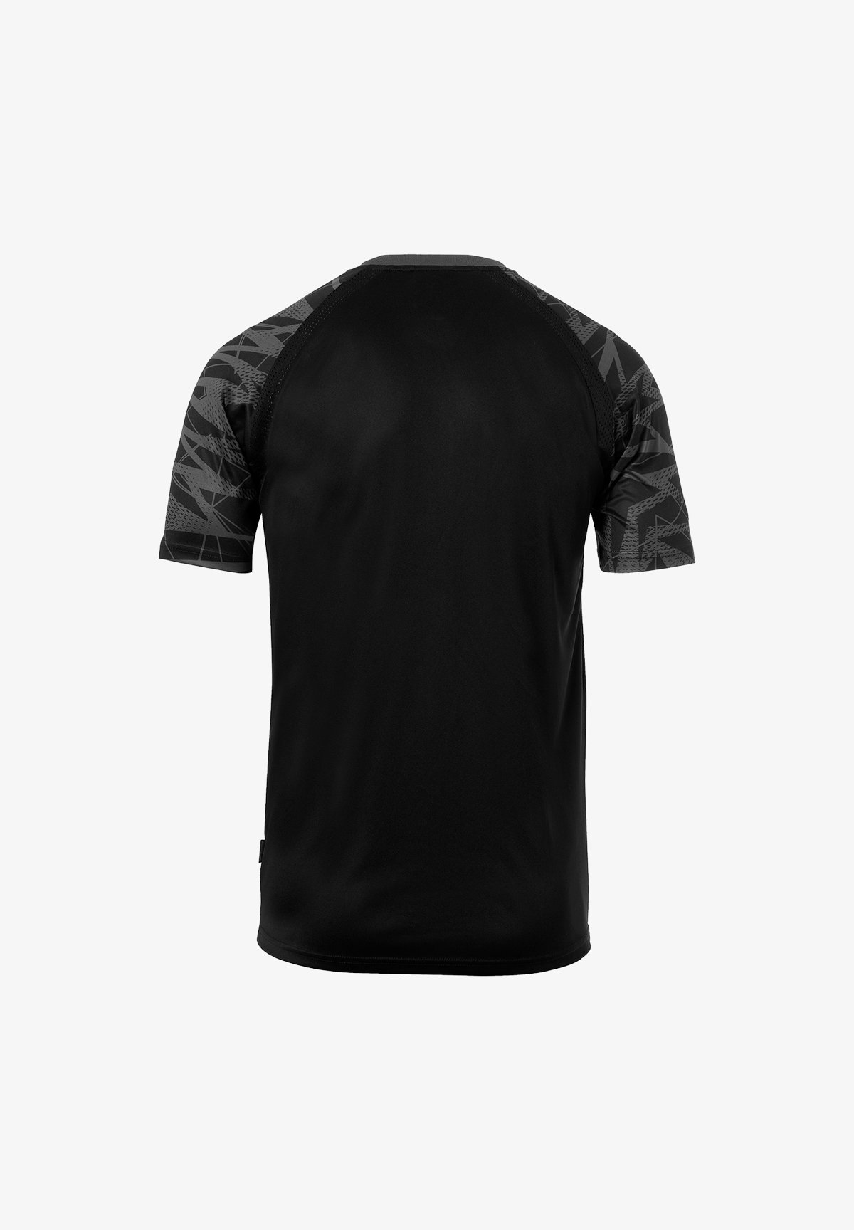 Uhlsport Team - Maglietta A Maniche Corte, Girocollo, 100% Cotone, Nero, Per Allenamento E Tempo Libero