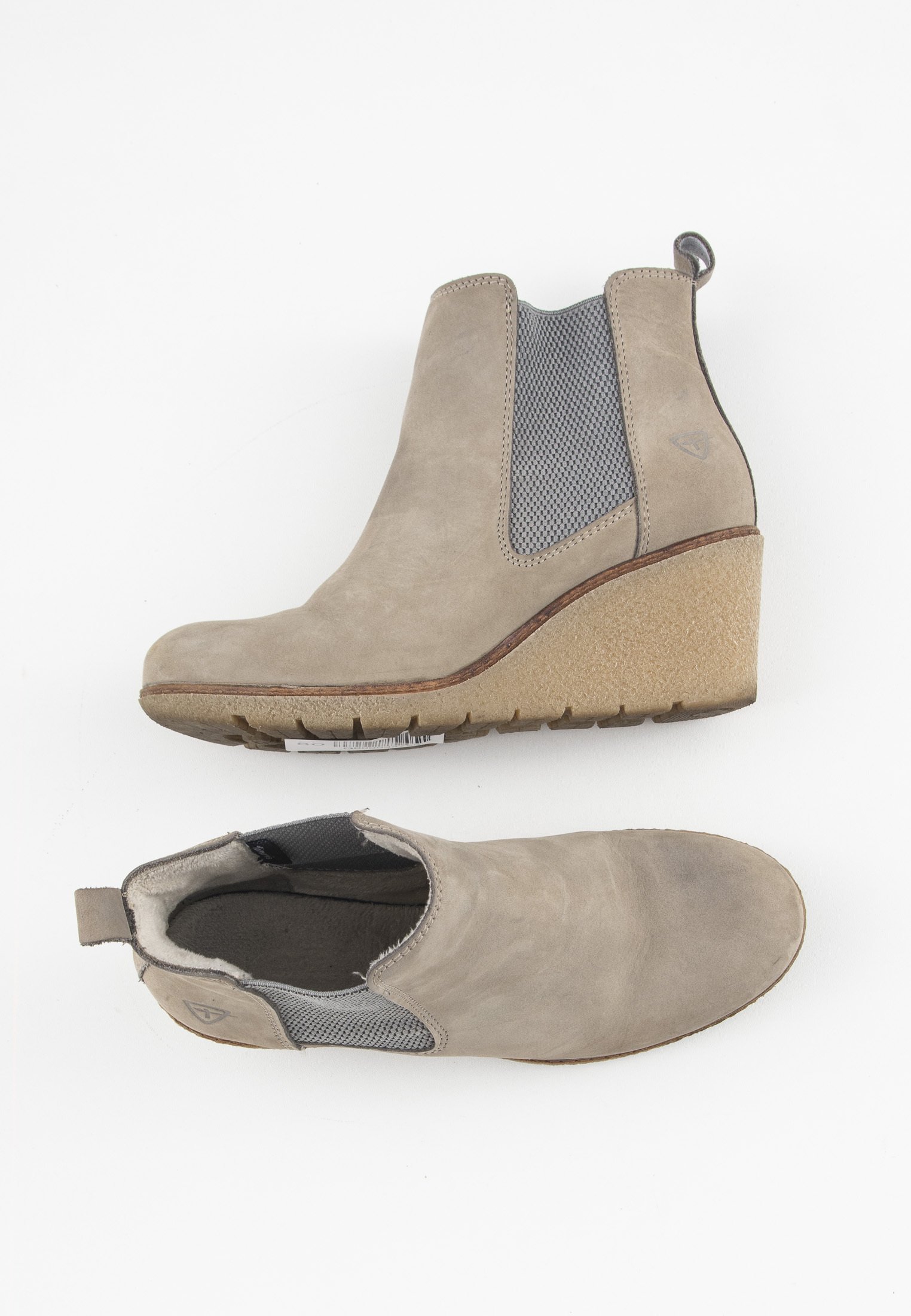 Tamaris Enkellaarsjes met sleehak - beige/Beige - Zalando.nl
