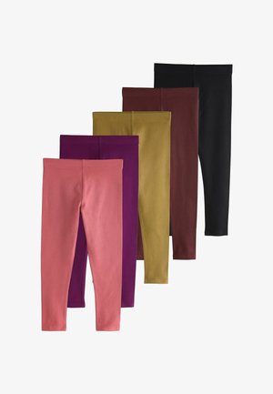 Next, LEGGINGS (3-16YRS) 5 PACK - Leggings - Trousers - brown khaki berry