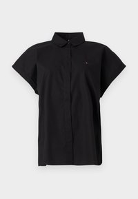 SLEEVELESS RELAXED SHIRT - Button-down blouse - black