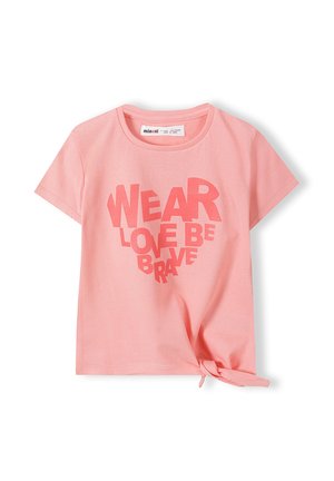 TIE FRONT  - Basic T-shirt - coral