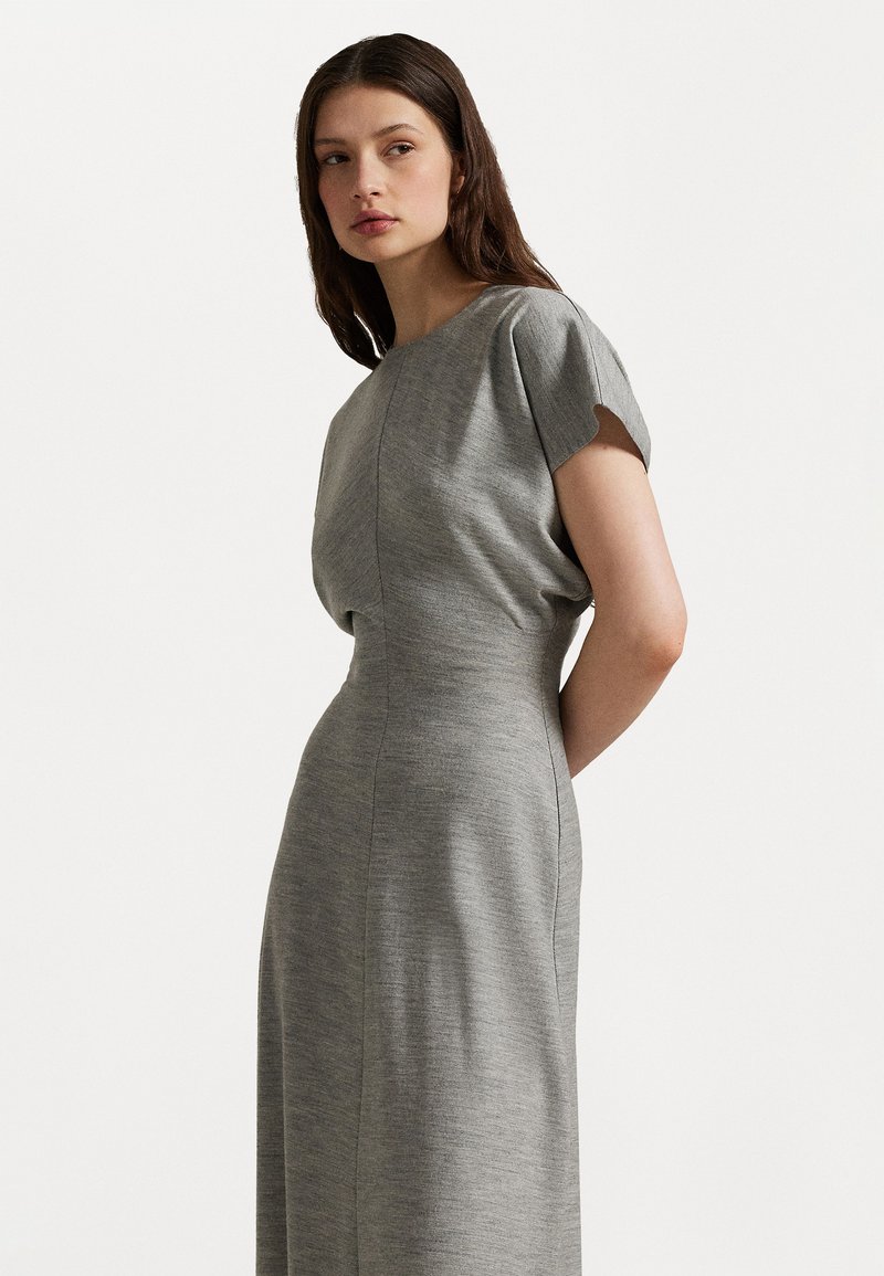 Polo Ralph Lauren WOOL-BLEND DOLMAN DRESS - Maxi-jurk - light smoke heather