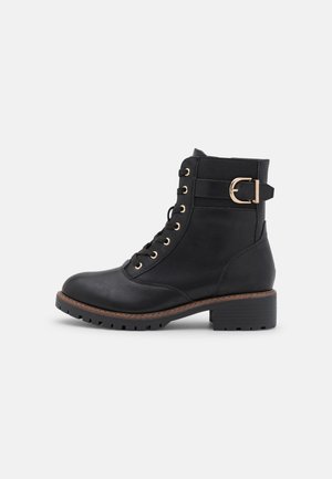 Lace-up ankle boots - black