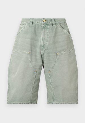 Carhartt WIP, DOUBLE KNEE - Τζιν σορτς - shady green destroy wash