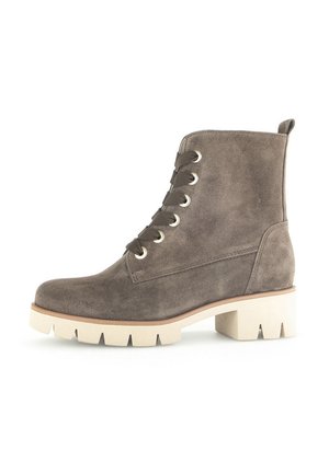 COMBAT - Lace-up ankle boots - beige