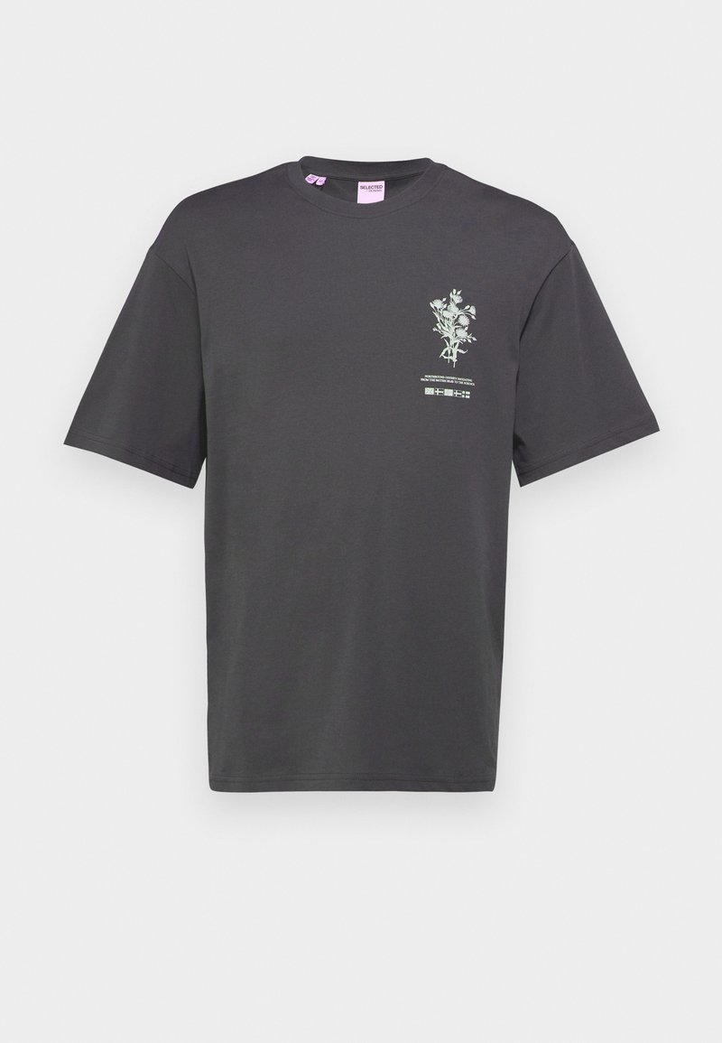 Selected Homme T-shirt print grijs