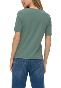 s.Oliver MIT SCHRIFT - T-Shirt basic - minze