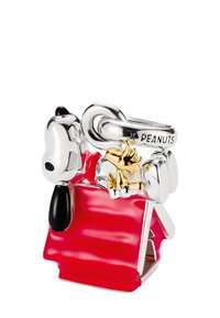 Die Snoopy- und Woodstock-Anhänger überzeugen mit glänzenden Silber- und Golddetails, einem roten Hundehäuschen-Design und verspielten Cartoon-Elementen.