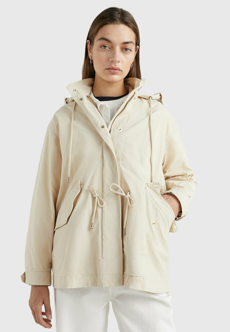Tommy Hilfiger HOODED - Parka - light sandalwood/offwhite - Zalando.at