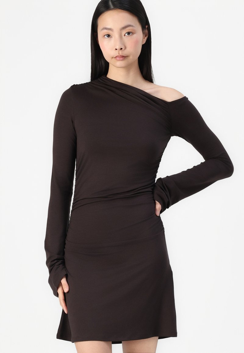 black halterneck mini dress Midnight Kiss Halter Neck Mini Dress- Black