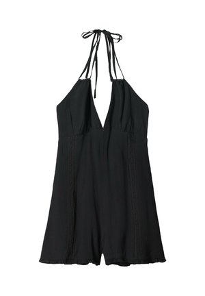 Bershka HALTER WITH TIE DETAIL - Combinaison - black
