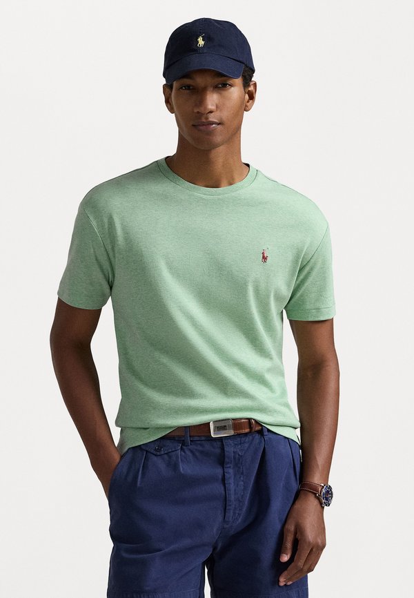 CUSTOM SLIM FIT SOFT COTTON T-SHIRT - Basic T-shirt - celadon heather