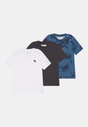 PATTERN 3 PACK - T-shirt basic - dark blue/black/white