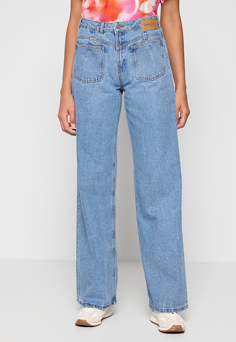 Desigual Wide leg gebleekt denim/bleached denim Desigual Wide leg gebleekt denim/bleached denim