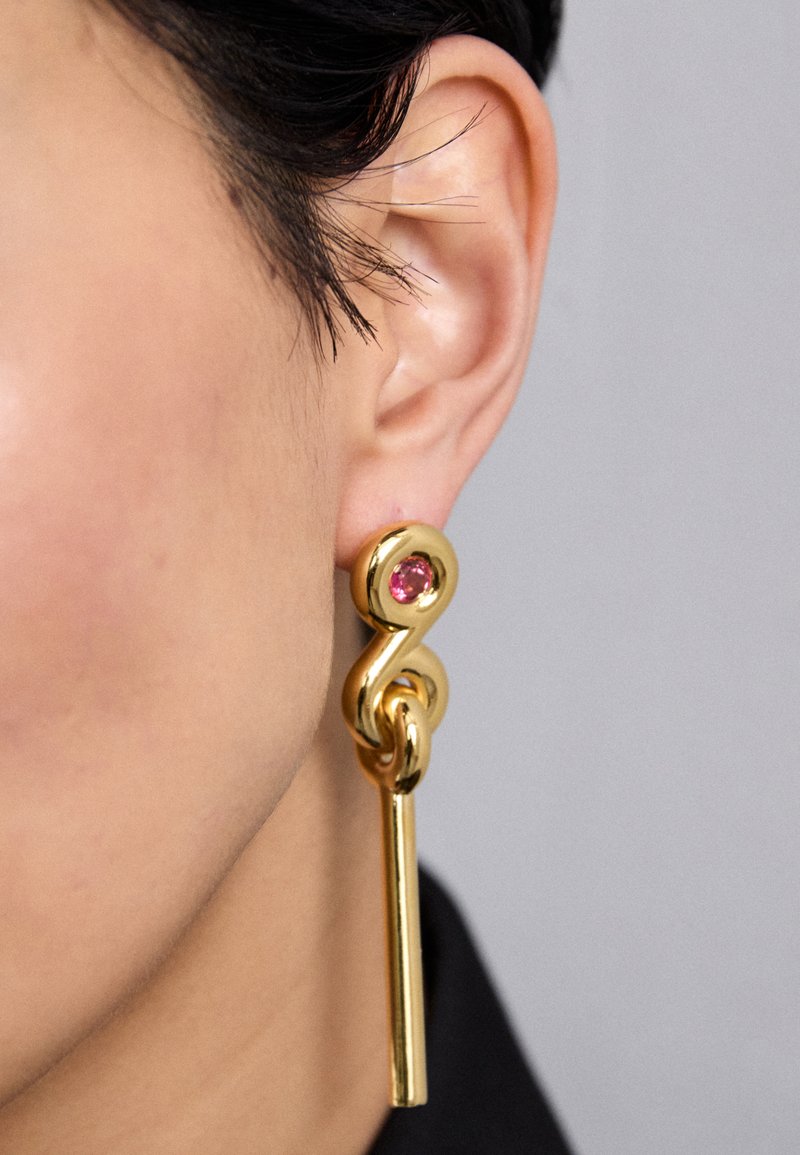 Uncommon Matters KNOT LOCK STICK EARRING - Øreringe - gold-coloured