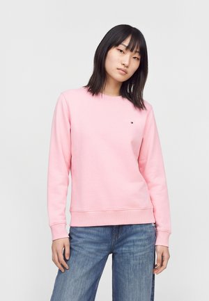 Tommy Jeans, LOGO TERRY CREW NECK SWEATSHIRT - Суитшърт - pink sugar
