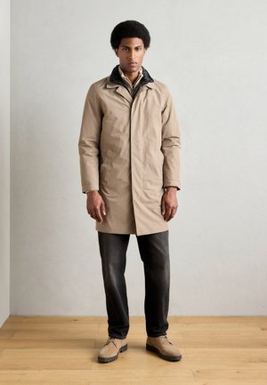 COAT DETACHABLE COLLAR - Winter coat - dark sand
