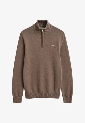 GANT, Pullover - dark hazelnut melange