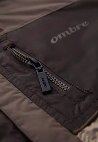 WITH HOOD - Blouson - beige and dark brown