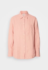 BLOUSE EASY SHAPED LONG SLEEVE CHEST POCKET SOLIDw - Button-down blouse - mellow peach