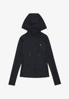 ZIP UP SPORTS SWEAT WITH HOOD - Jaka ar rāvējslēdzēju - black