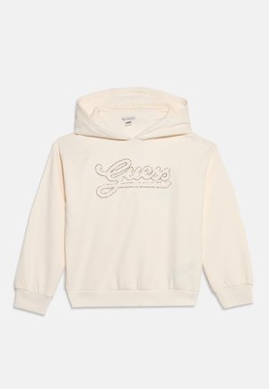 Guess, RELAXED REGULAR HOODED - Hoodie - cream white