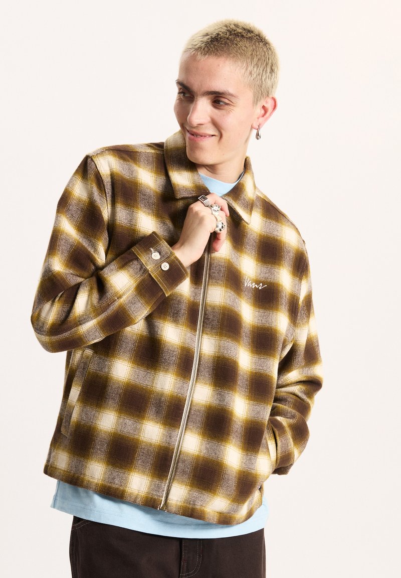 Vans CRESTMONT PLAID SHACKET - Lehká bunda - light beige