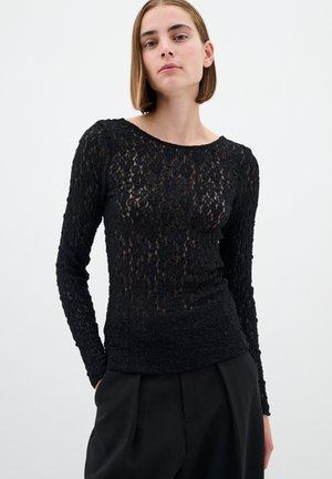 RISSA - Long sleeved top - black