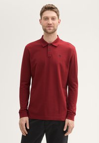 TOM TAILOR BASIC WITH CONTRAST - Polokošeľa - burgundy dark red