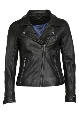 Lederjacke - black cognac