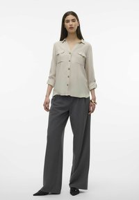 Vero Moda VMBUMPY L/S NEW NOOS - Button-down blouse - silver lining