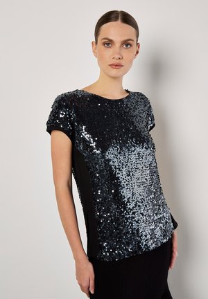 SEQUIN EMBELLISHED - Print T-shirt - grey