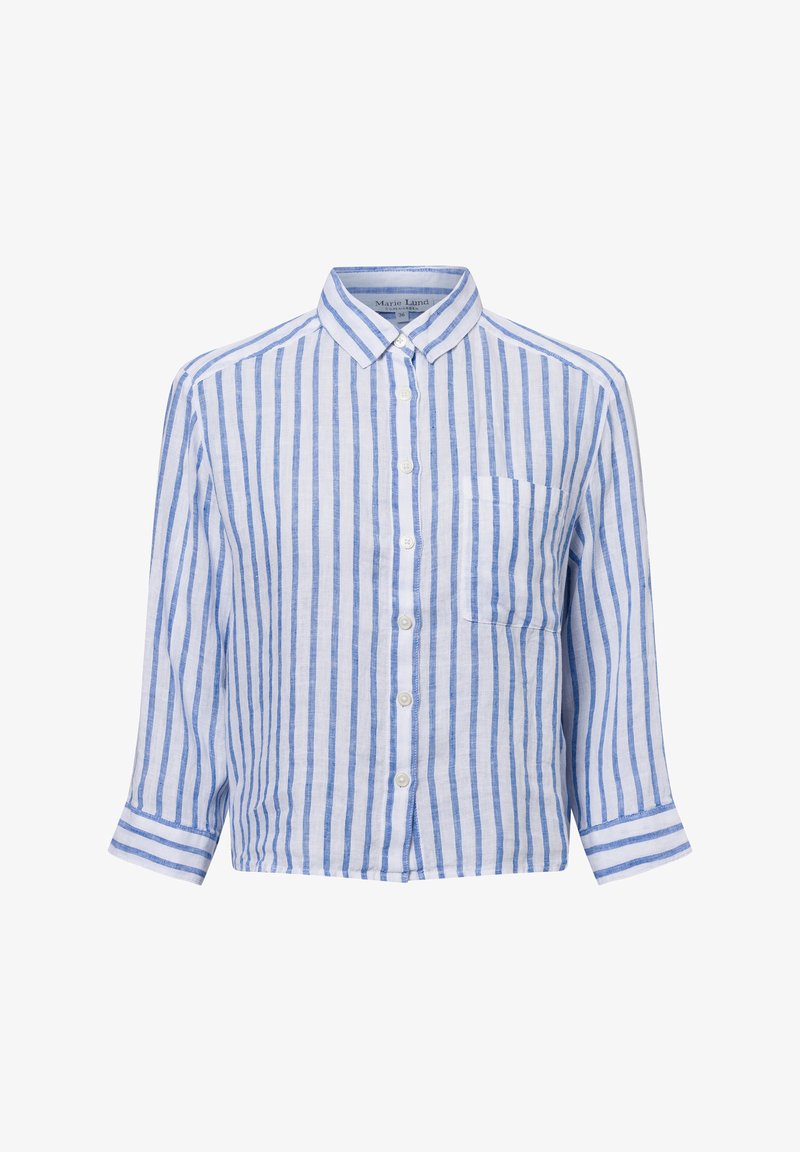 Marie Lund MARIE LUND BLUSE LIANE - Hemdbluse - weiß blau